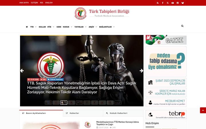 Screenshot of ttb.org.tr