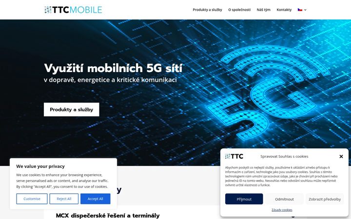 Zrzut ekranu ttc-mobile.cz