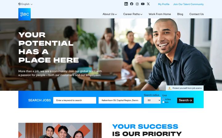Captura de pantalla de ttecjobs.com