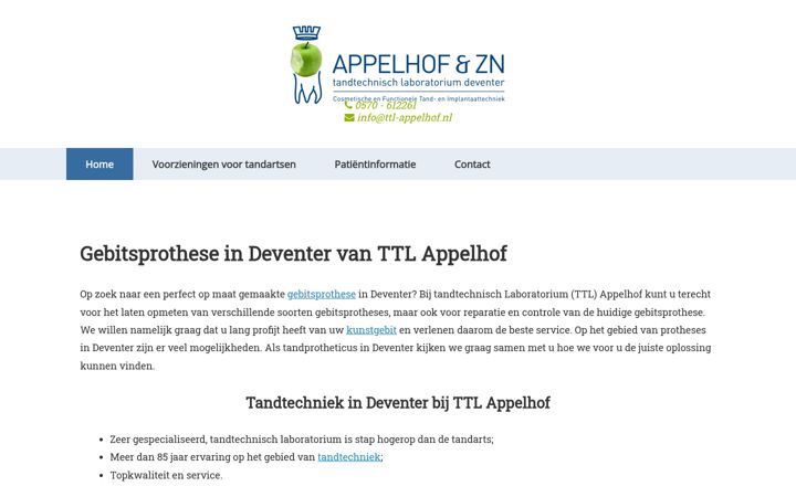 Posnetek zaslona ttl-appelhof.nl