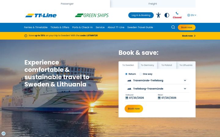 Screenshot of ttline.com