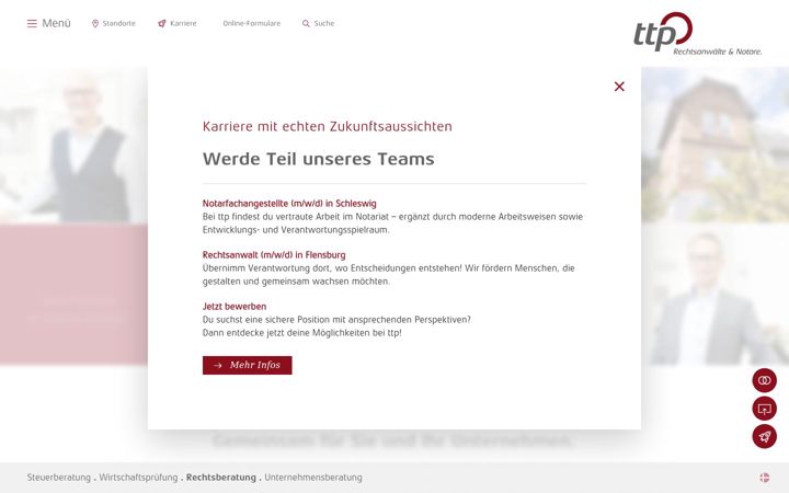 Screenshot of ttp-rechtsanwaelte.de