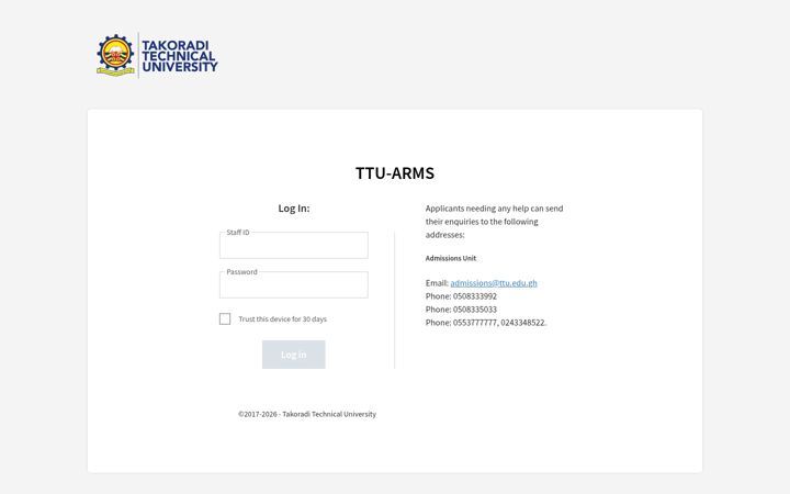 Screenshot of ttuportal.com