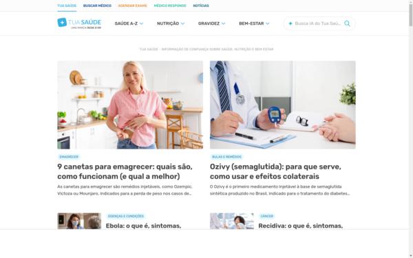 Screenshot of tuasaude.com