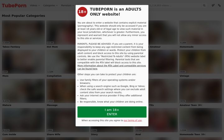 Screenshot of tubeporn.com