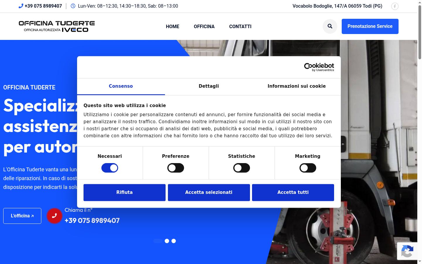 Captura de ecrã do banner de consentimento apresentado antes de qualquer interação
