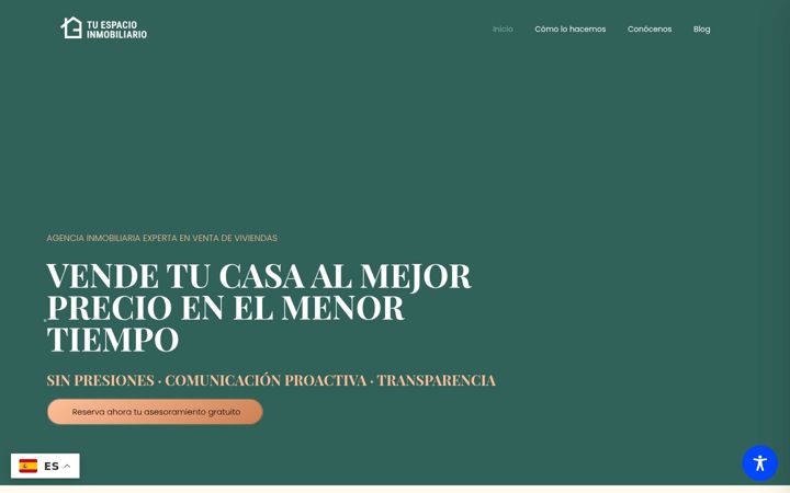 Captura de ecrã de tuespacioinmobiliario.es
