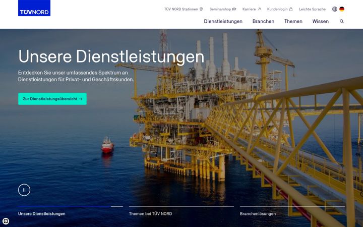 Screenshot of tuev-nord.de