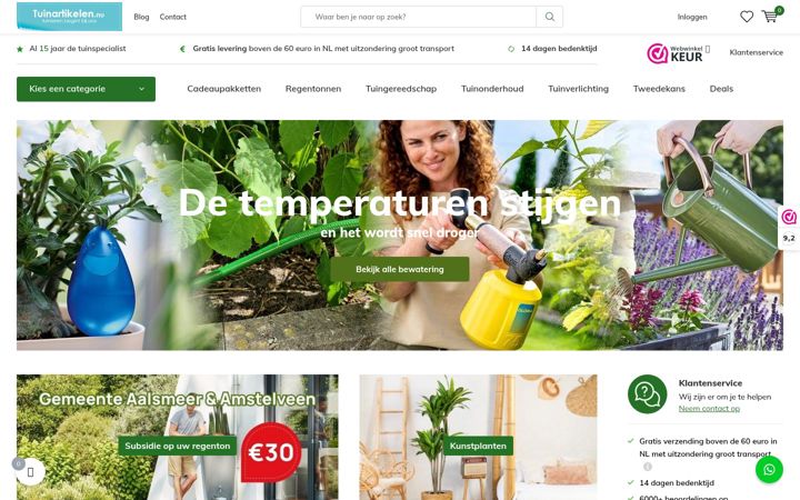 Screenshot of tuinartikelen.nu