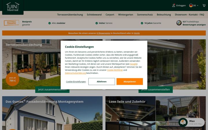 Screenshot of tuinmaximaal.de