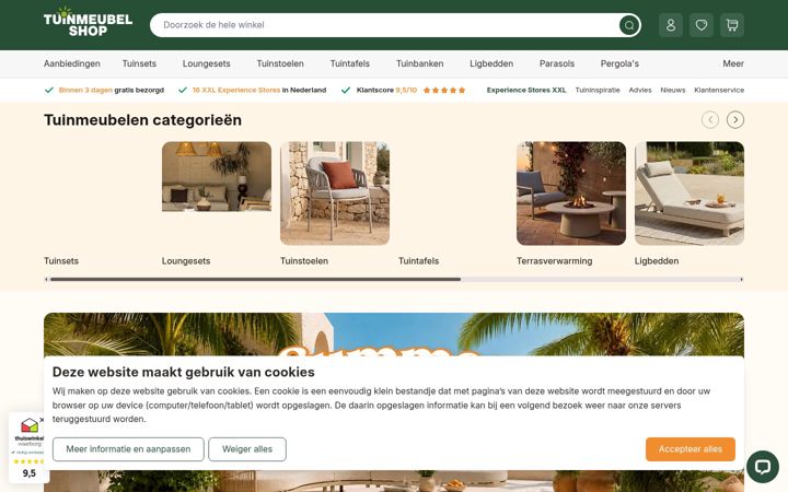 Screenshot of tuinmeubelshop.nl