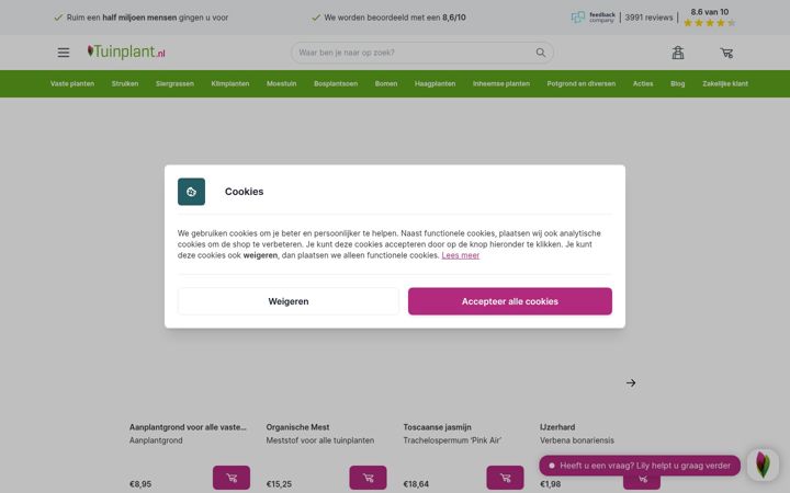 Screenshot of tuinplant.nl