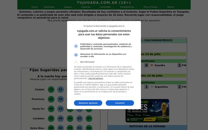 Screenshot di tujugada.com.ar