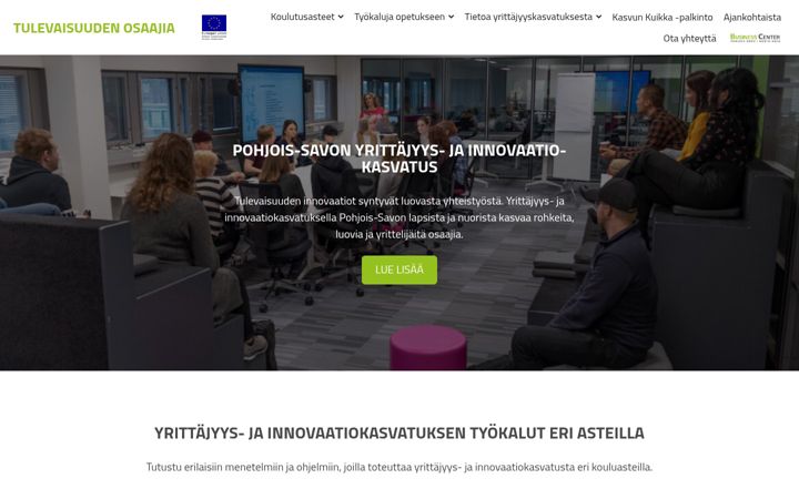 Skærmbillede af tulevaisuudenosaajia.fi