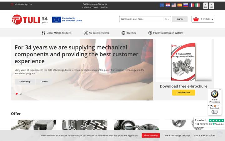 Screenshot of tuli-shop.com