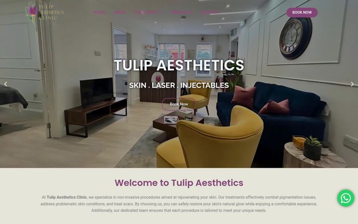 Screenshot di tulipaestheticsclinic.com