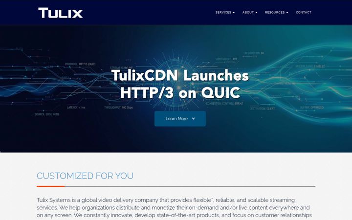 Screenshot of tulix.com
