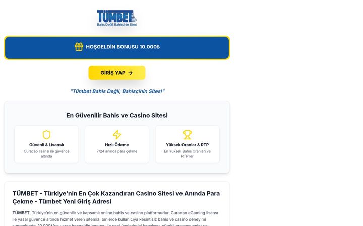 Screenshot of tumbet861.com