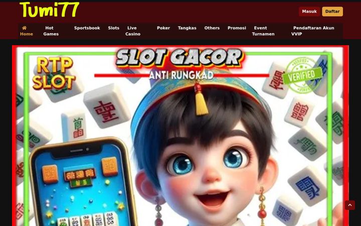 Snímek obrazovky tumi77.com