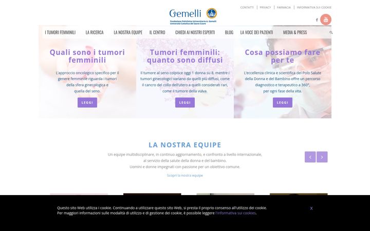 Skærmbillede af tumorifemminili.it