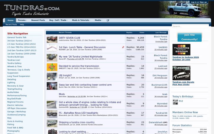 Screenshot of tundras.com