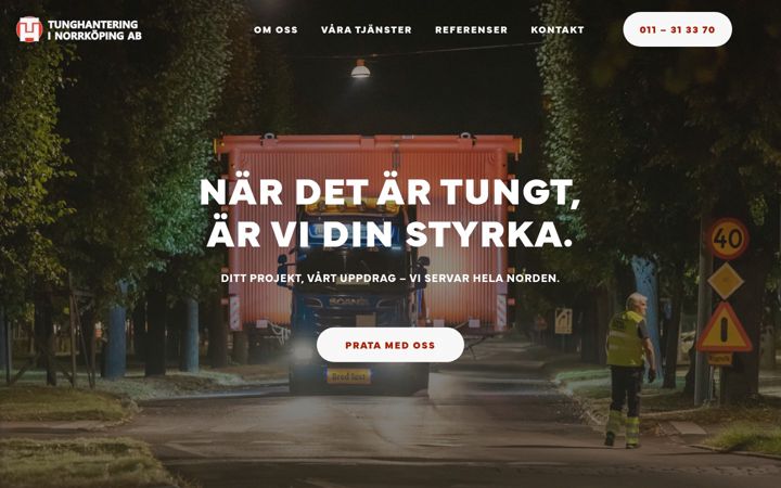 Zrzut ekranu tunghantering.se