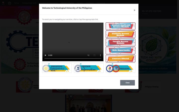 Screenshot of tup.edu.ph