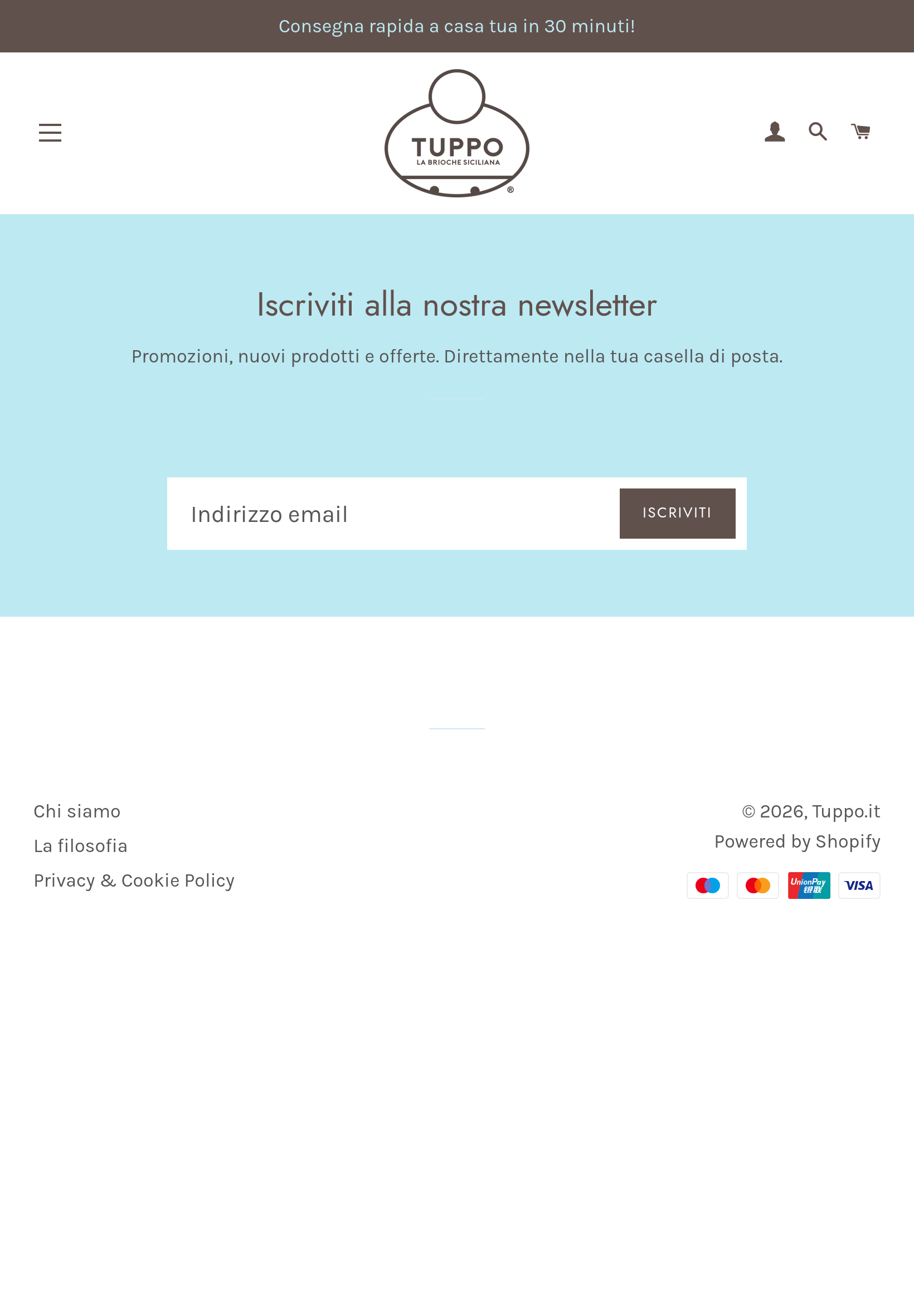 Tablet screenshot of Tuppo.it