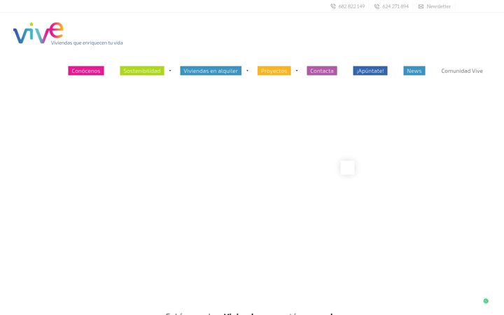 Screenshot ta' tuproyectovive.com
