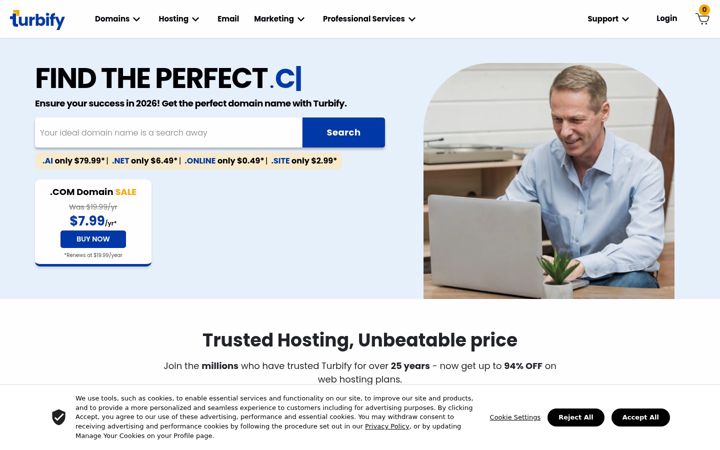 Skærmbillede af turbify.com