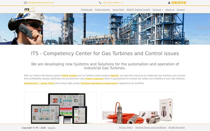 Screenshot di turbineservices.at