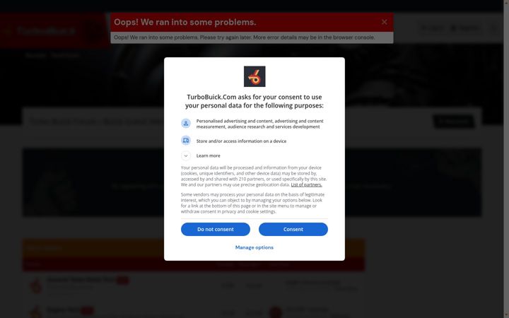 Screenshot of turbobuick.com