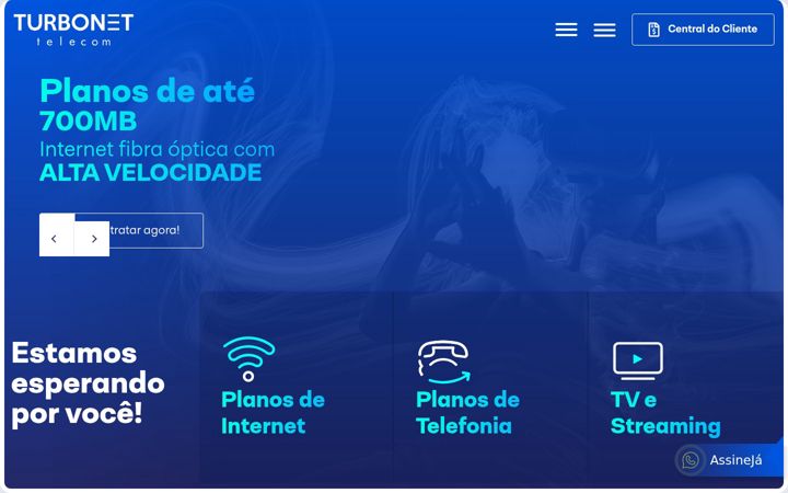 Screenshot of turbonetprovider.com.br