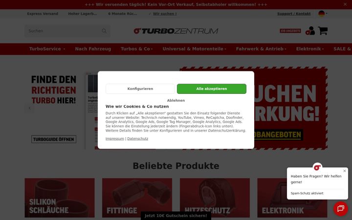 Screenshot of turbozentrum.de