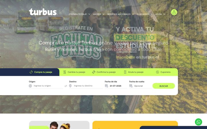 Screenshot of turbus.cl