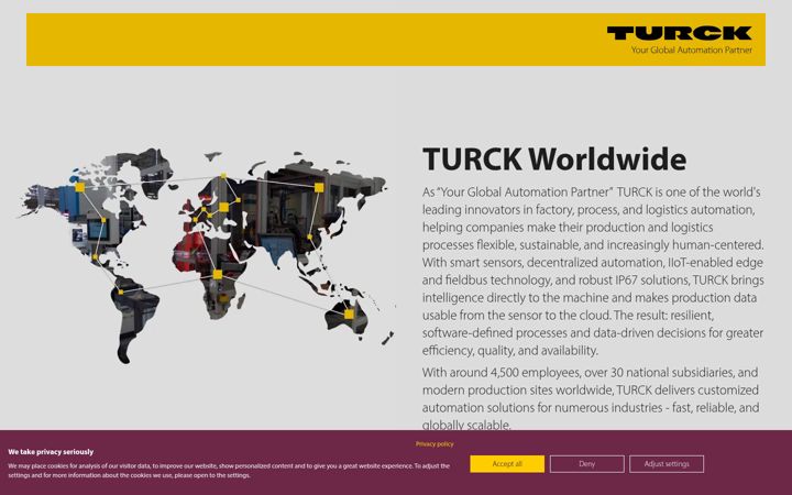 Captură de ecran a turck.com