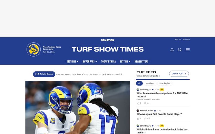 Screenshot of turfshowtimes.com