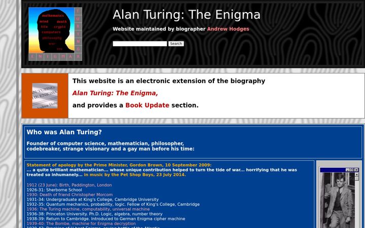 Screenshot of turing.org.uk
