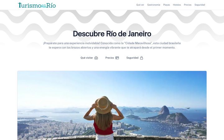 Captură de ecran a turismoenrio.com