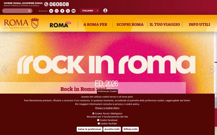 Screenshot of turismoroma.it
