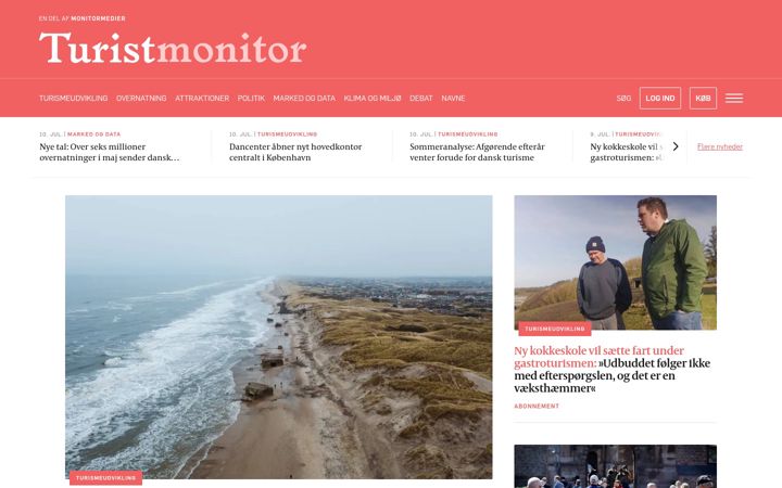 Screenshot von turistmonitor.dk