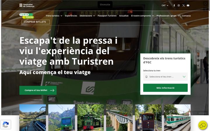 Screenshot of turistren.cat