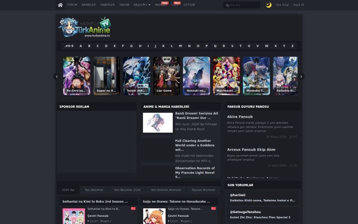 Screenshot of turkanime.tv
