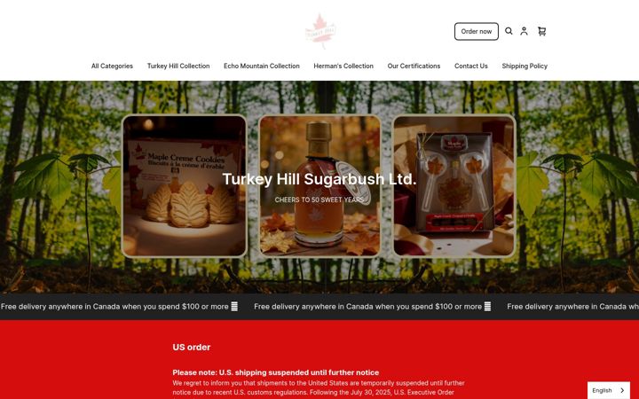 Screenshot of turkeyhill.store