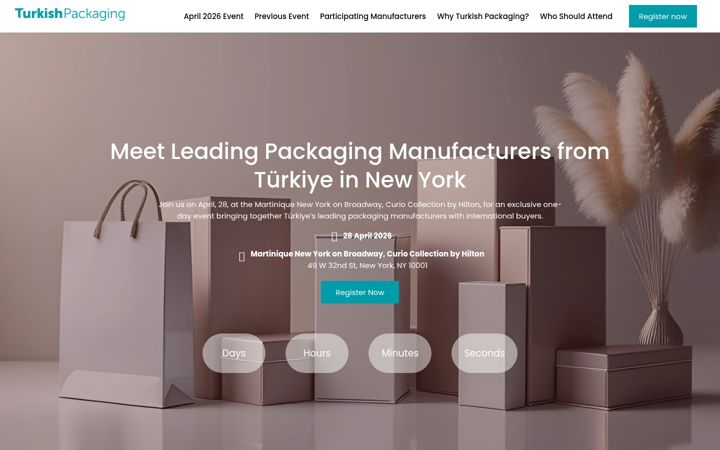 Screenshot of turkishpackaging.us