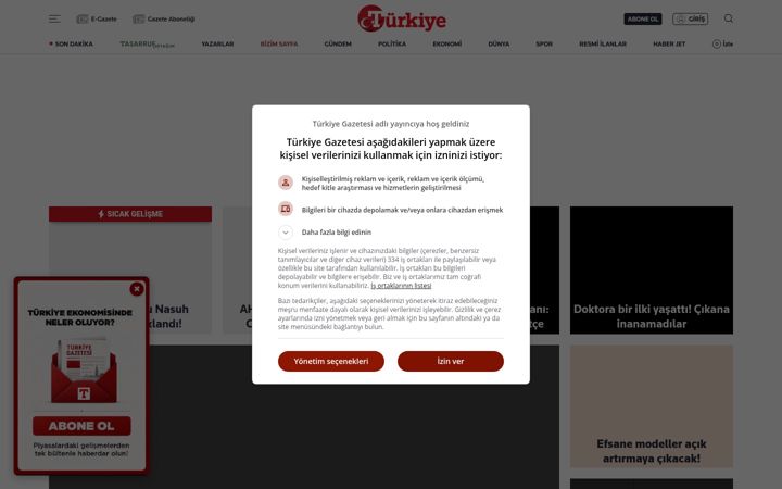 Screenshot ta' turkiyegazetesi.com.tr