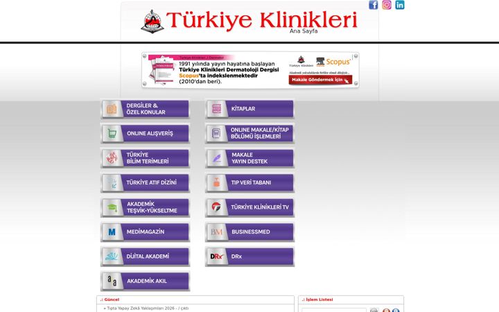 Screenshot of turkiyeklinikleri.com