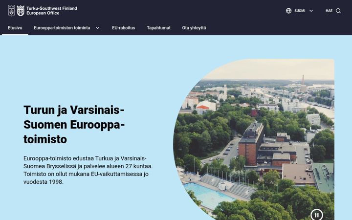Ekrano kopija turkueuoffice.fi