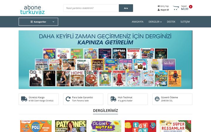 Screenshot of turkuvazabone.com