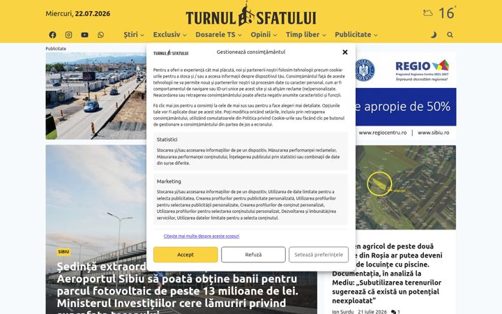 Screenshot of turnulsfatului.ro